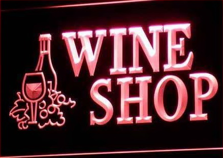 OPEN Wine Shop Bottle LED Sign
